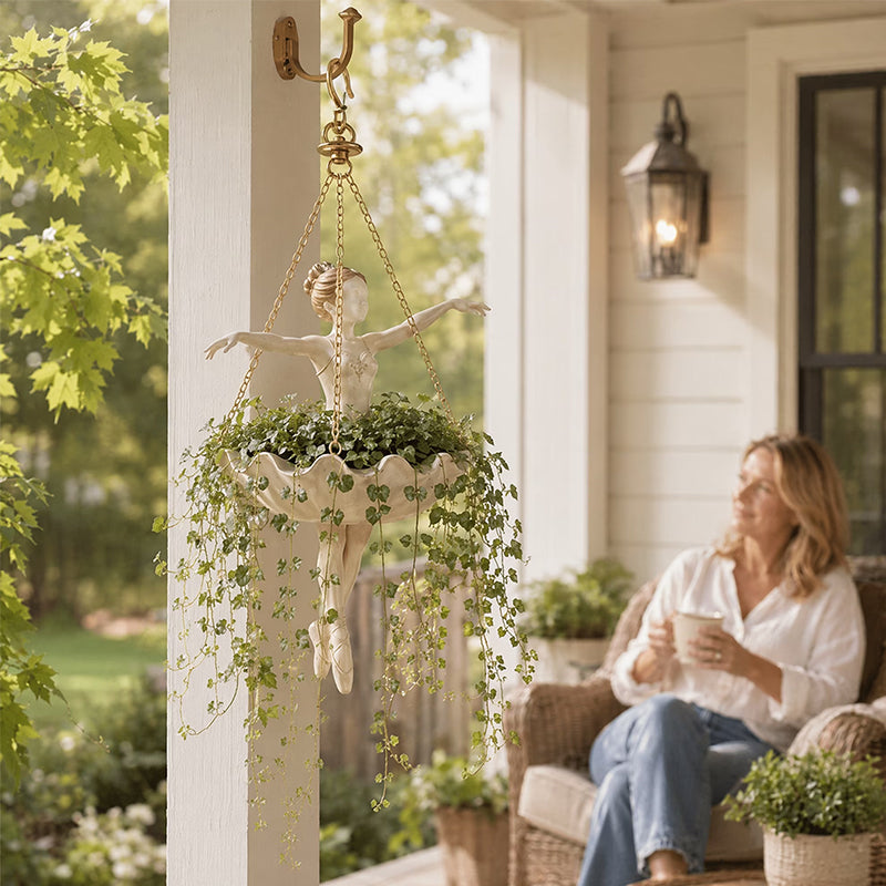 Ballerina Resin Hanging Planter