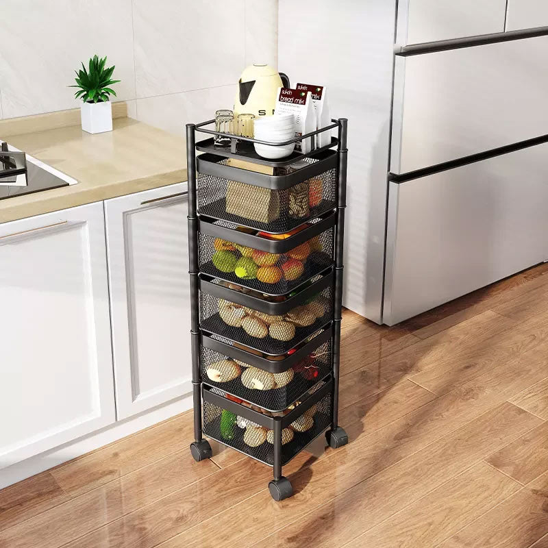 360° Rotating Kitchen Storage Cart