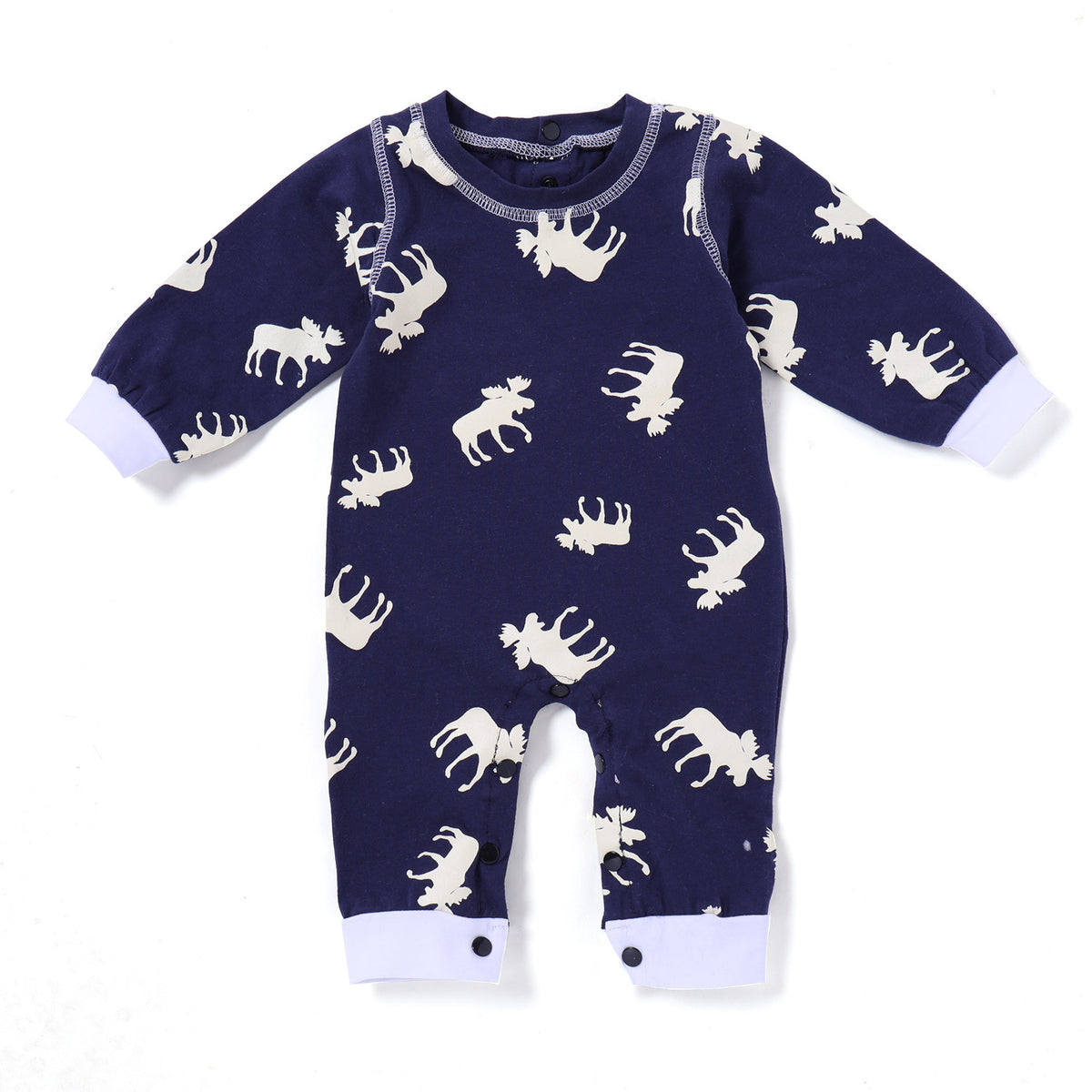 Fashon Newborn Infant Baby Girl Boy Moose Deer Long Sleeve Cotton Romper One-pieces Xmas Outfits Christmas
