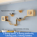 Wall-Mounted Cat Hammock & Scratcher Set