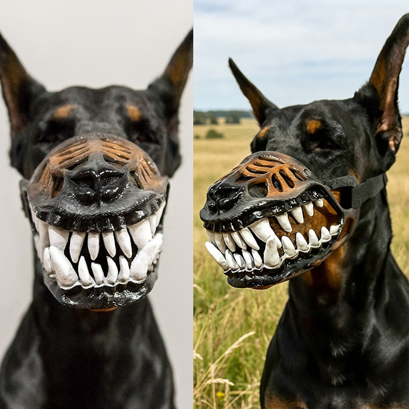 Dinosaur Dog Mask with Moving Teeth