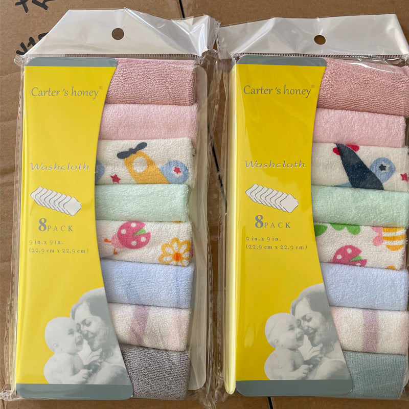 Cross-border small square towel baby drool towel small towel baby small handkerchief feeding towel 8 strips pack AliExpress Amazon
