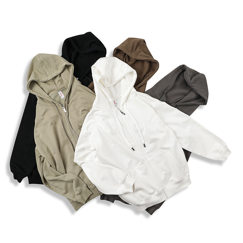 Zip-Up Long-Sleeve Hoodie