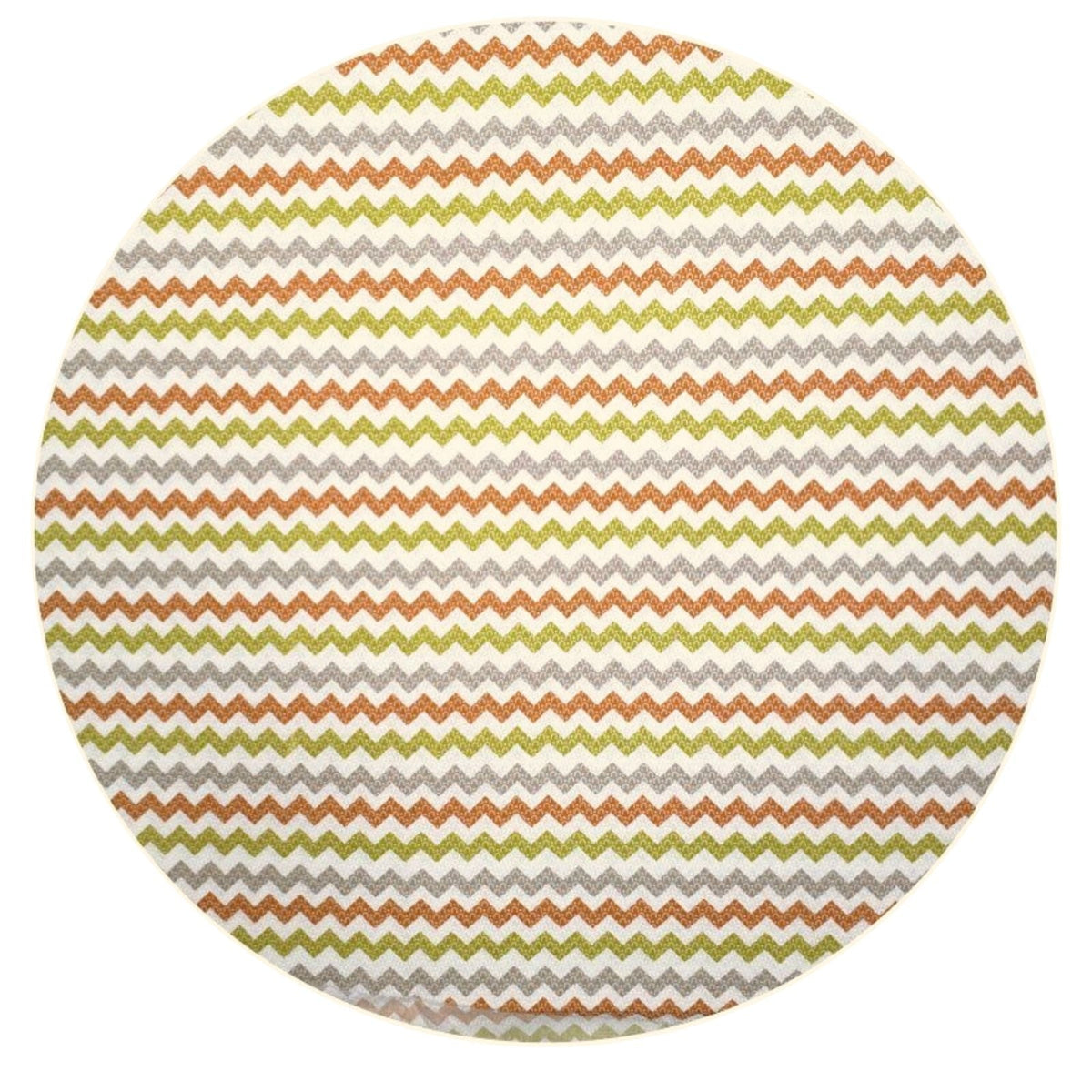 Charlo's Set of 4 Round Placemats Covers Paint ZigZag 14 Dia inch