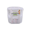 8 Piece Set (2 X 1 Cup / 8Oz & 2 X 2 Cup / 16Oz) Round Glass Storage Containers With Lids, White