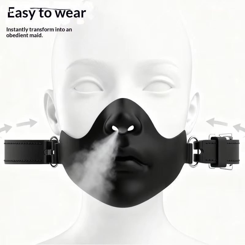 Realistic Black Resin Half Mask