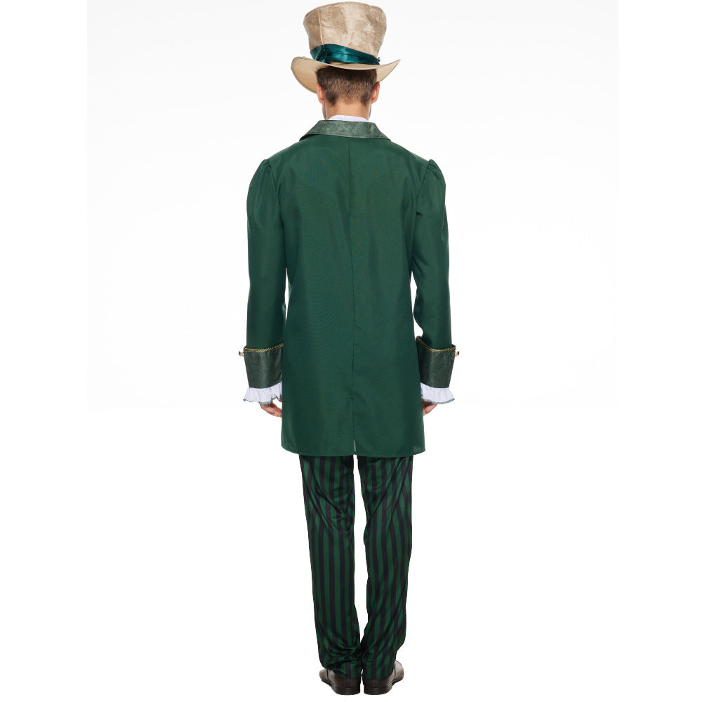 Stock Amazon Mad Hatter Impersonator costume Mad Hatter Clown suit stage play Alice performance costume