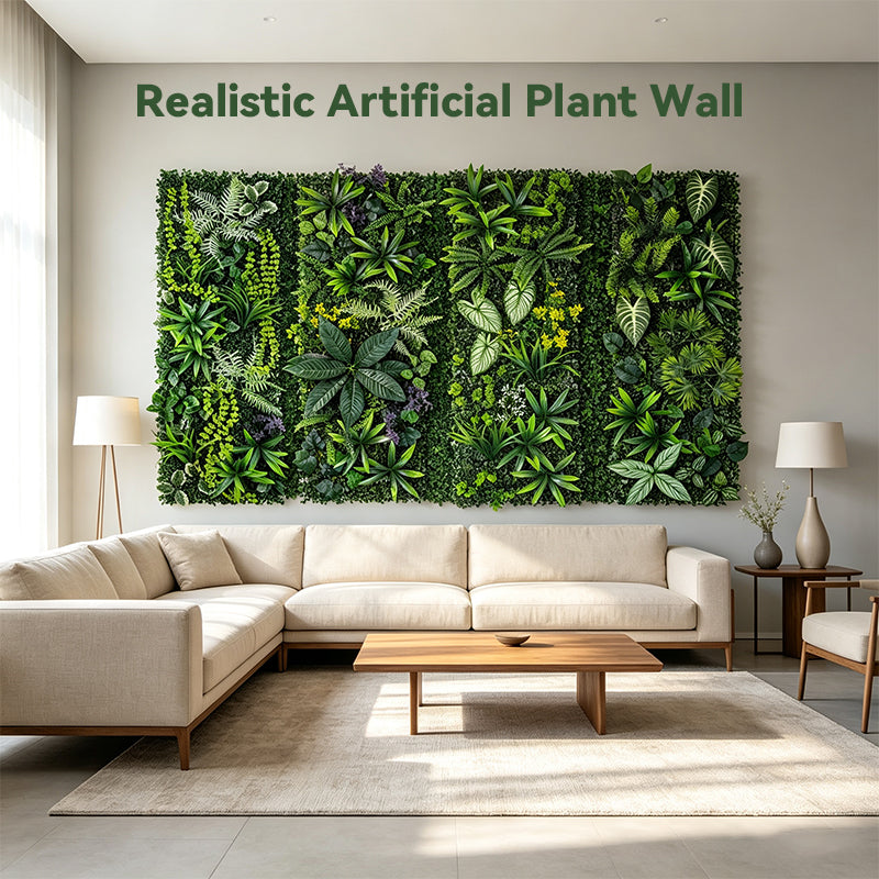 40 × 120 cm Artificial Green Wall Panel