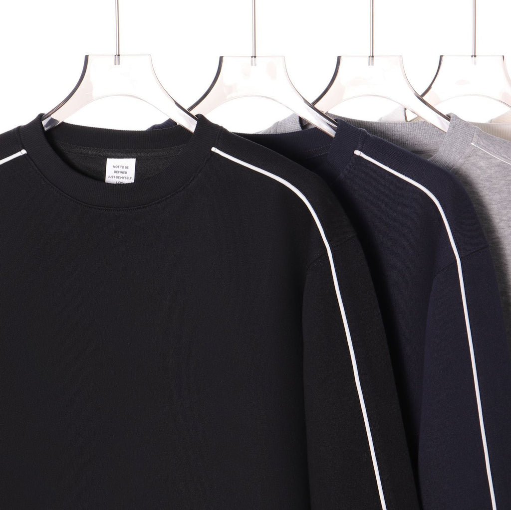 Color-Block Crewneck Hoodie