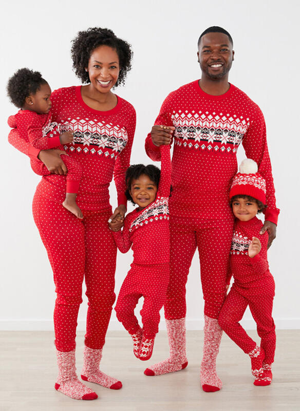 European and American Christmas printed pajama set