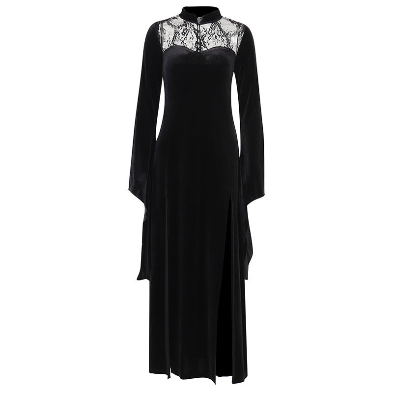Lace Split Witch Maxi Dress