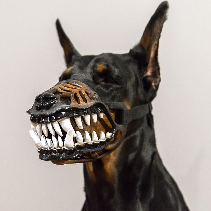 Dinosaur Dog Mask with Moving Teeth