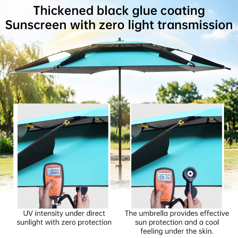 6.6 ft Double-Canopy Beach Umbrella