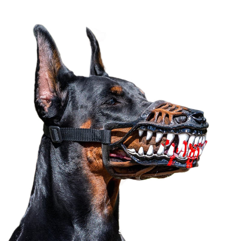 Dinosaur Dog Mask with Moving Teeth