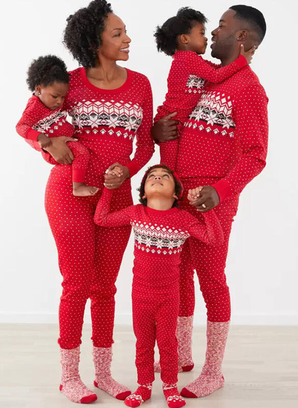 European and American Christmas printed pajama set