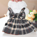 Dog spring summer autumn skirt with lead rope net red princess dress summer dress Teddy bear pet cat clothes