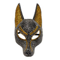 Rhinestone Anubis Masquerade Mask