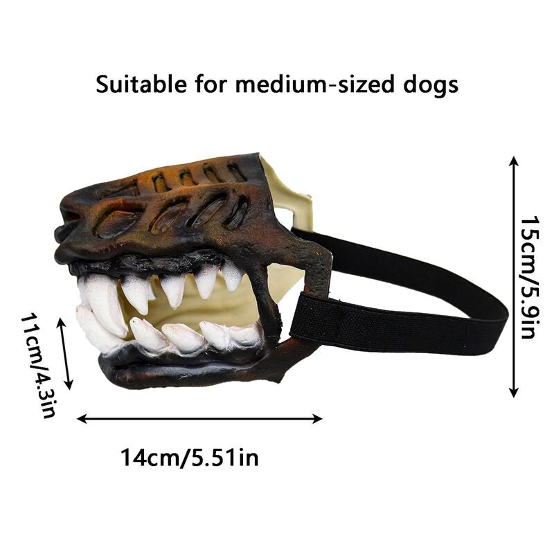 Dinosaur Dog Mask with Moving Teeth