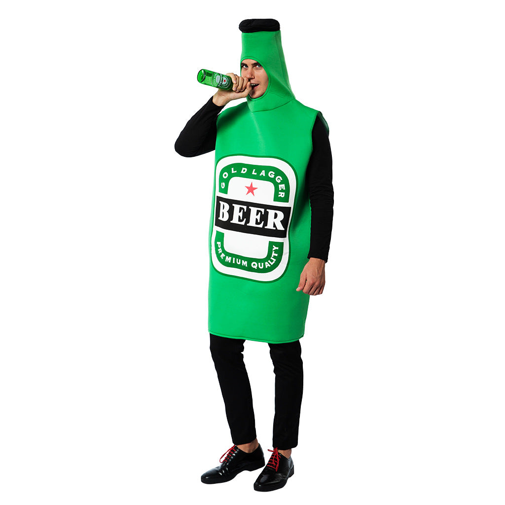 Stock Halloween new beer costume adult costume party campus costumes fun stage costumes