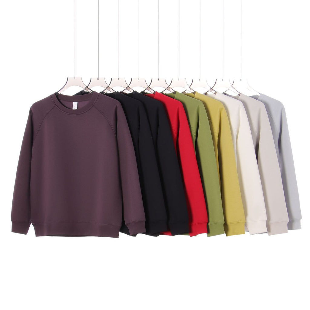 Solid Crewneck Pullover Hoodie