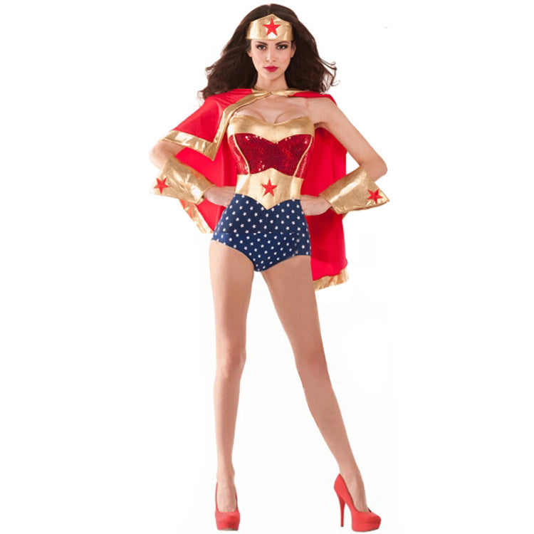 Superhero Bodysuit & Cape Costume