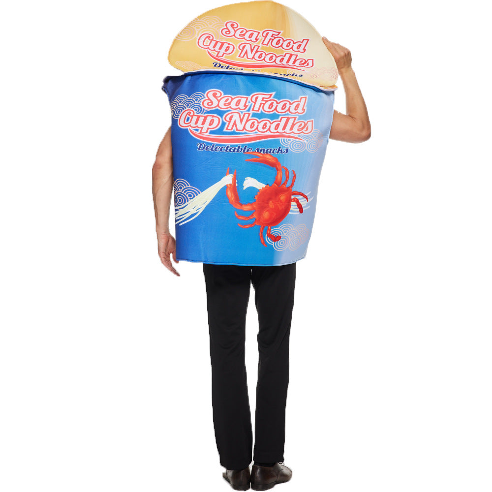 Spot Halloween new bowl noodles play clothes fun seafood instant noodles onesie party costumes costumes Cos