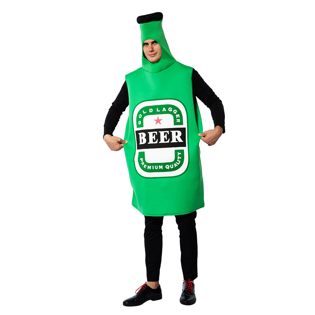 Stock Halloween new beer costume adult costume party campus costumes fun stage costumes