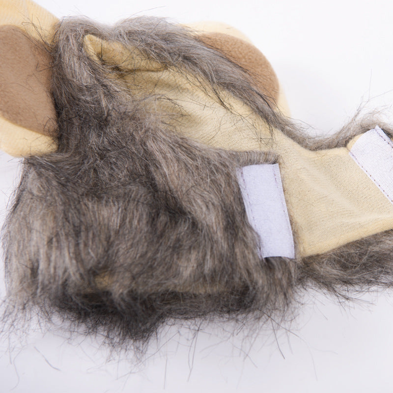 Cat lion head set pet head set pet cat dog wig lion head set pet dog hat