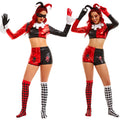 Black & Red Jester Bodysuit Costume