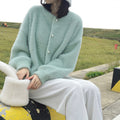 Faux Mink Knit Cardigan