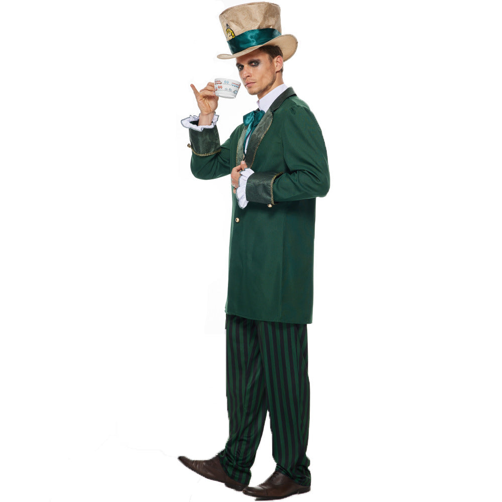 Stock Amazon Mad Hatter Impersonator costume Mad Hatter Clown suit stage play Alice performance costume