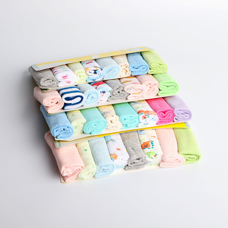 Cross-border small square towel baby drool towel small towel baby small handkerchief feeding towel 8 strips pack AliExpress Amazon