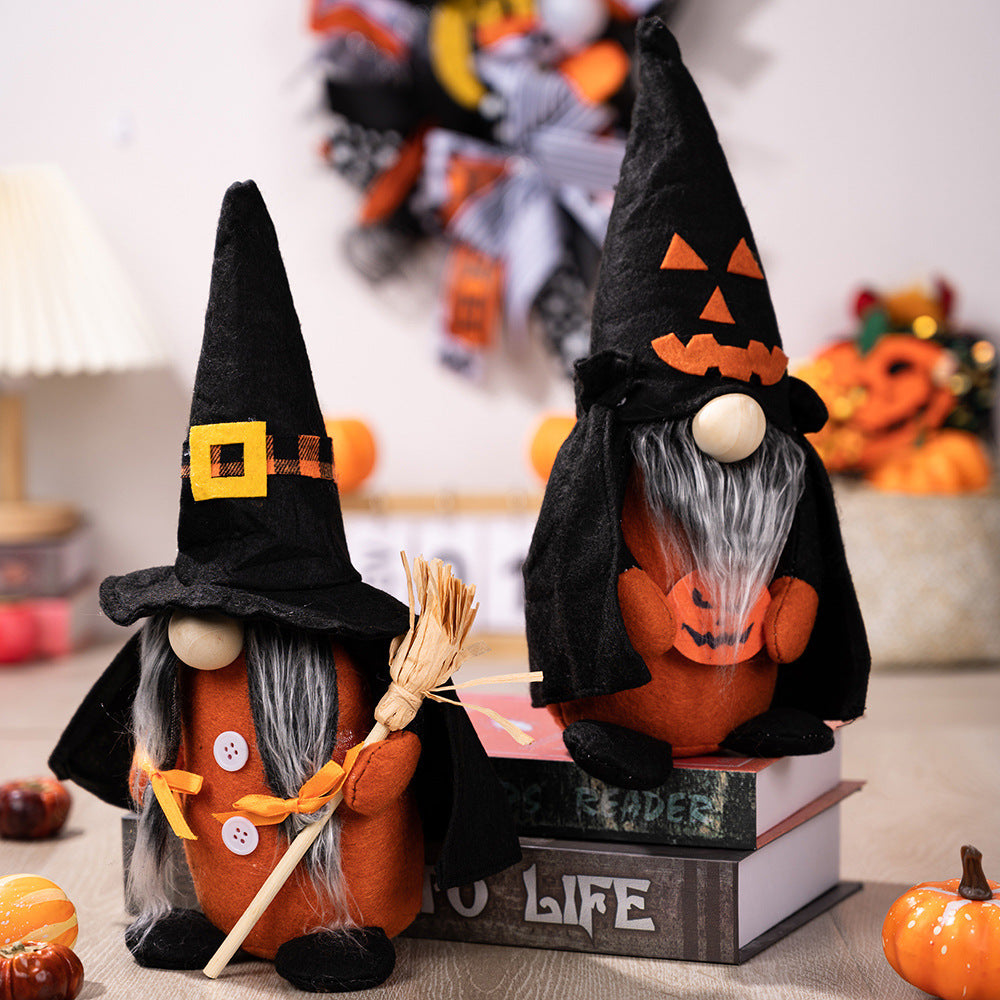 Halloween Witch Gnome Decoration