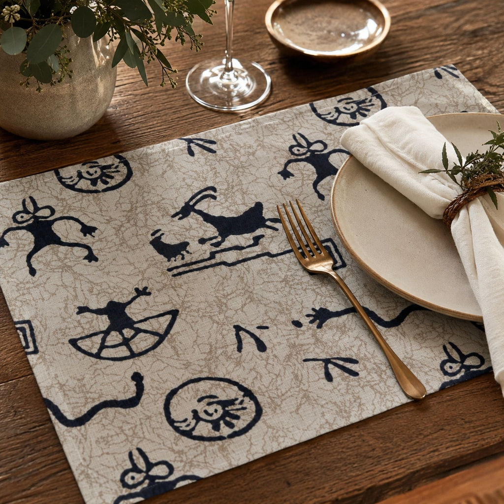 Charlo's Set of 4 Rectangular Placemats Ancestral 18" x 12"