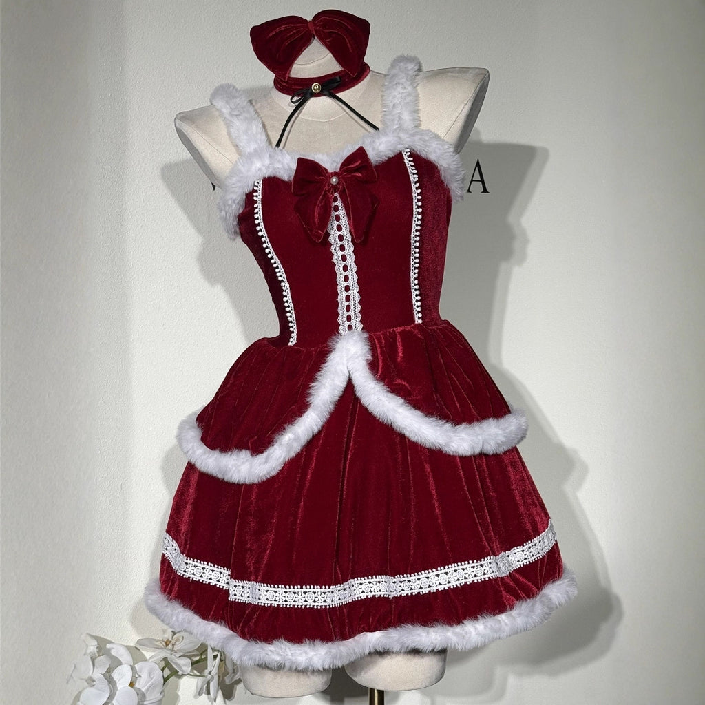 Red Velvet Bunny Costume Dress