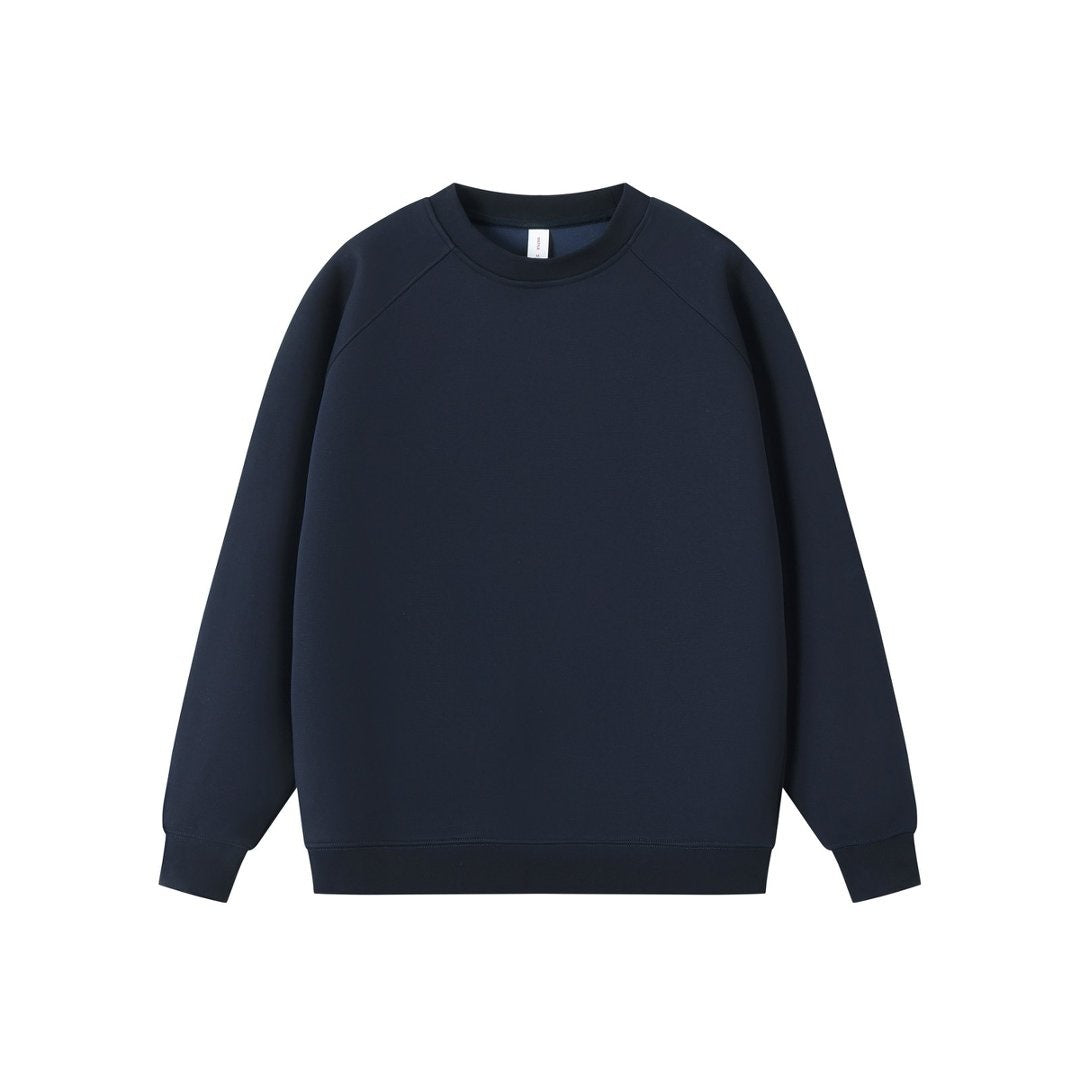 Solid Crewneck Pullover Hoodie