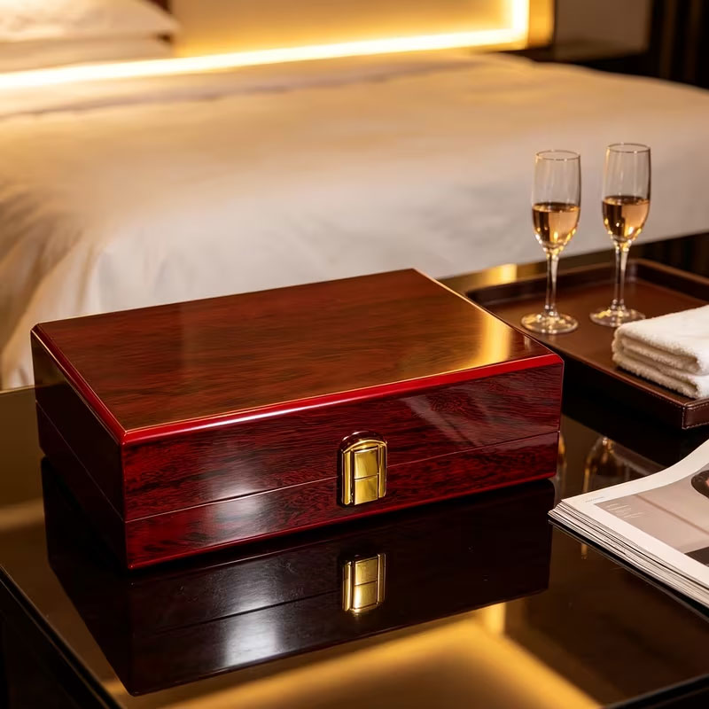Locking Wooden Jewelry Box