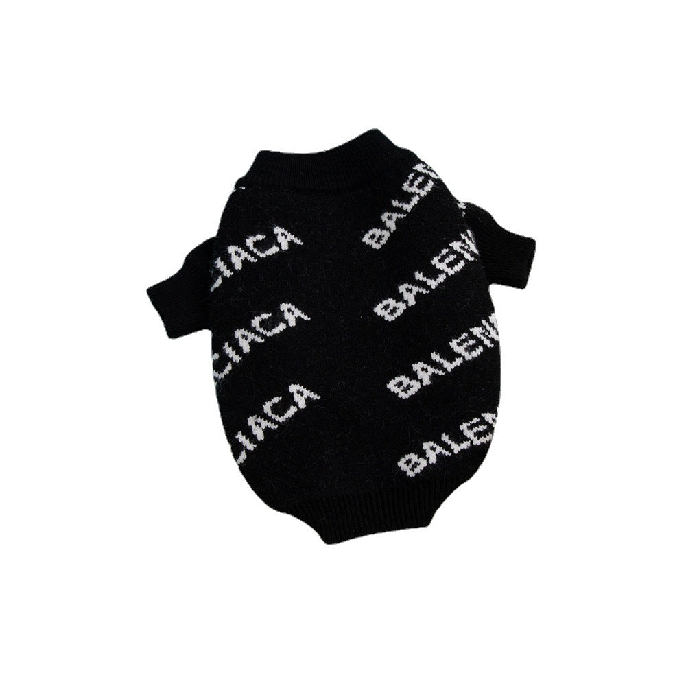 Dog sweater fashionable brand Fadou Schnauzer clothes Cat and dog clothing soft and comfortable not ball high elastic G dog clothes