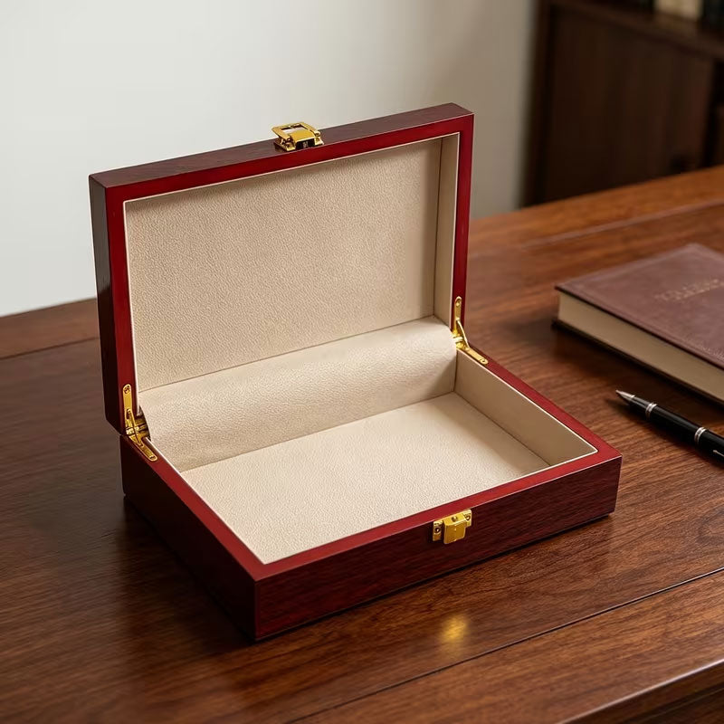 Locking Wooden Jewelry Box