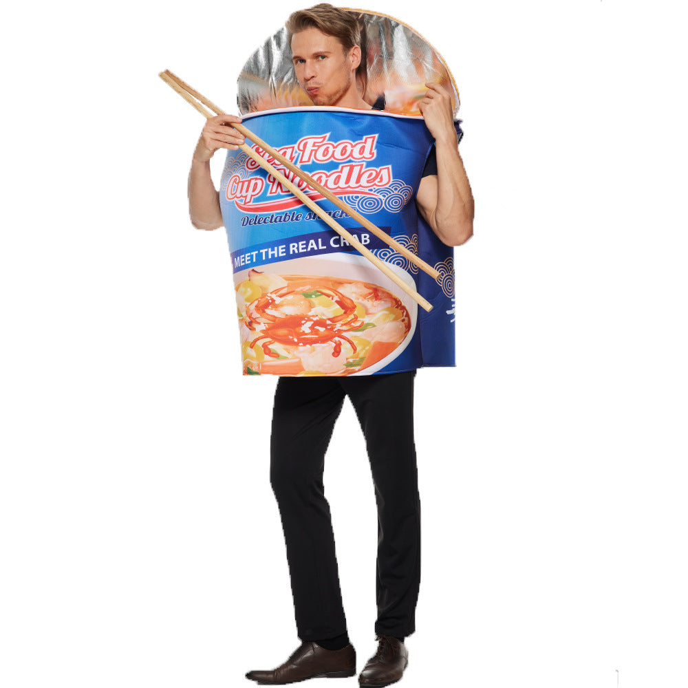 Spot Halloween new bowl noodles play clothes fun seafood instant noodles onesie party costumes costumes Cos