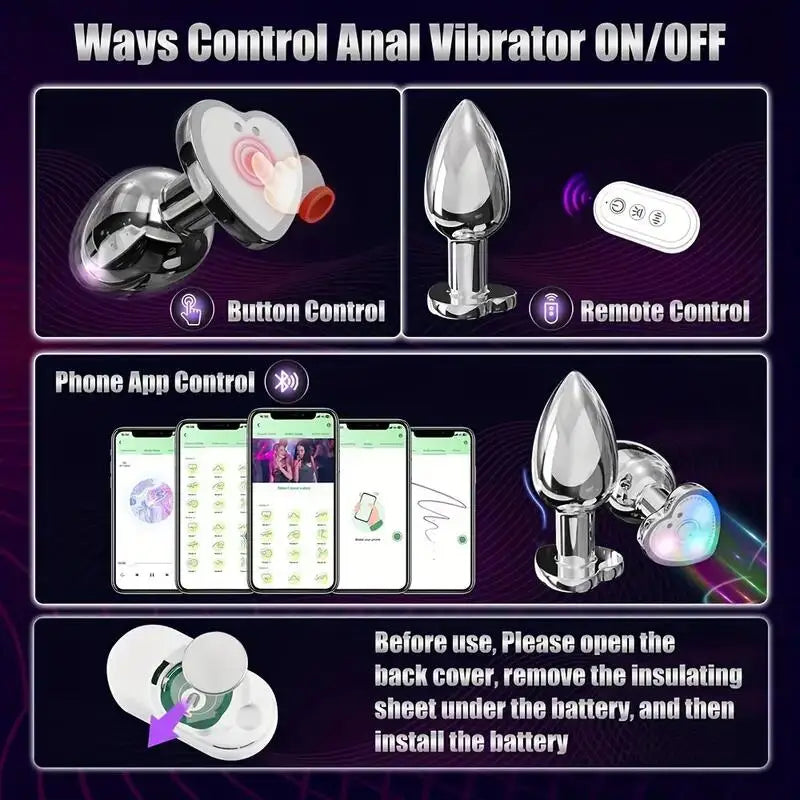 App-Controlled Backlit Vibrating Anal Plug
