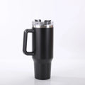 1Pc Insulated Reusable Double Wall Tumbler with Handle and Straw Lid, Stainless Steel Water Bottle, Travel Mug, 40 OZ