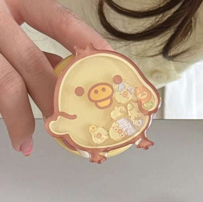 Kawaii Fashion Cartoon Rilakkuma Magnetic Phone Case for iPhone 15 16 17 15 Pro 16 Pro 17 Pro Max Cover With Magsafe Stand Cases