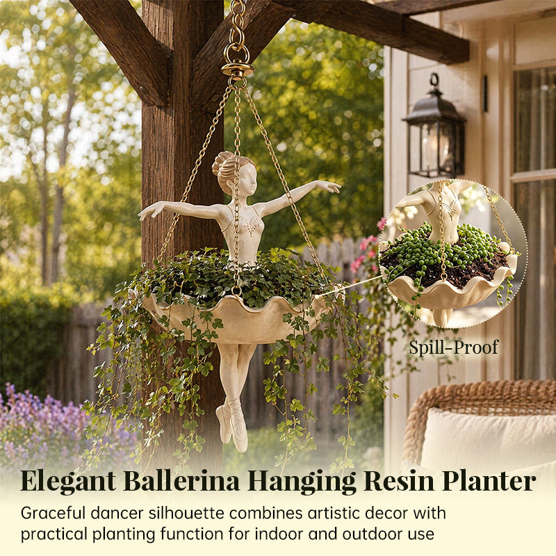 Ballerina Resin Hanging Planter