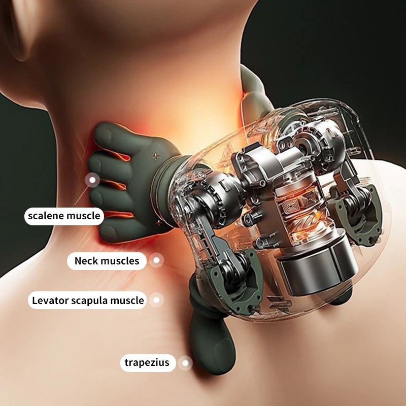 USB-Rechargeable 6D Neck & Shoulder Massager