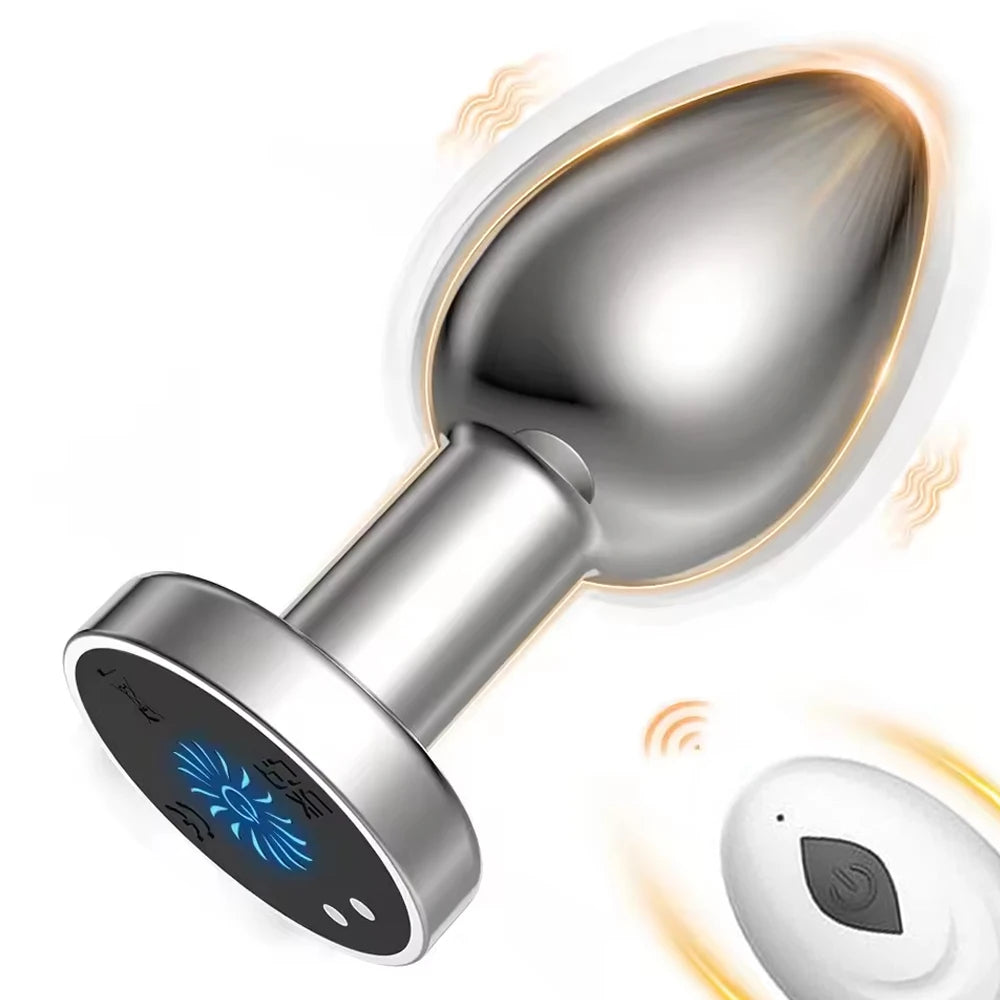 Remote-Control Metal Vibrating Anal Plug