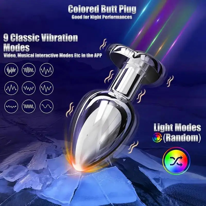 App-Controlled Backlit Vibrating Anal Plug