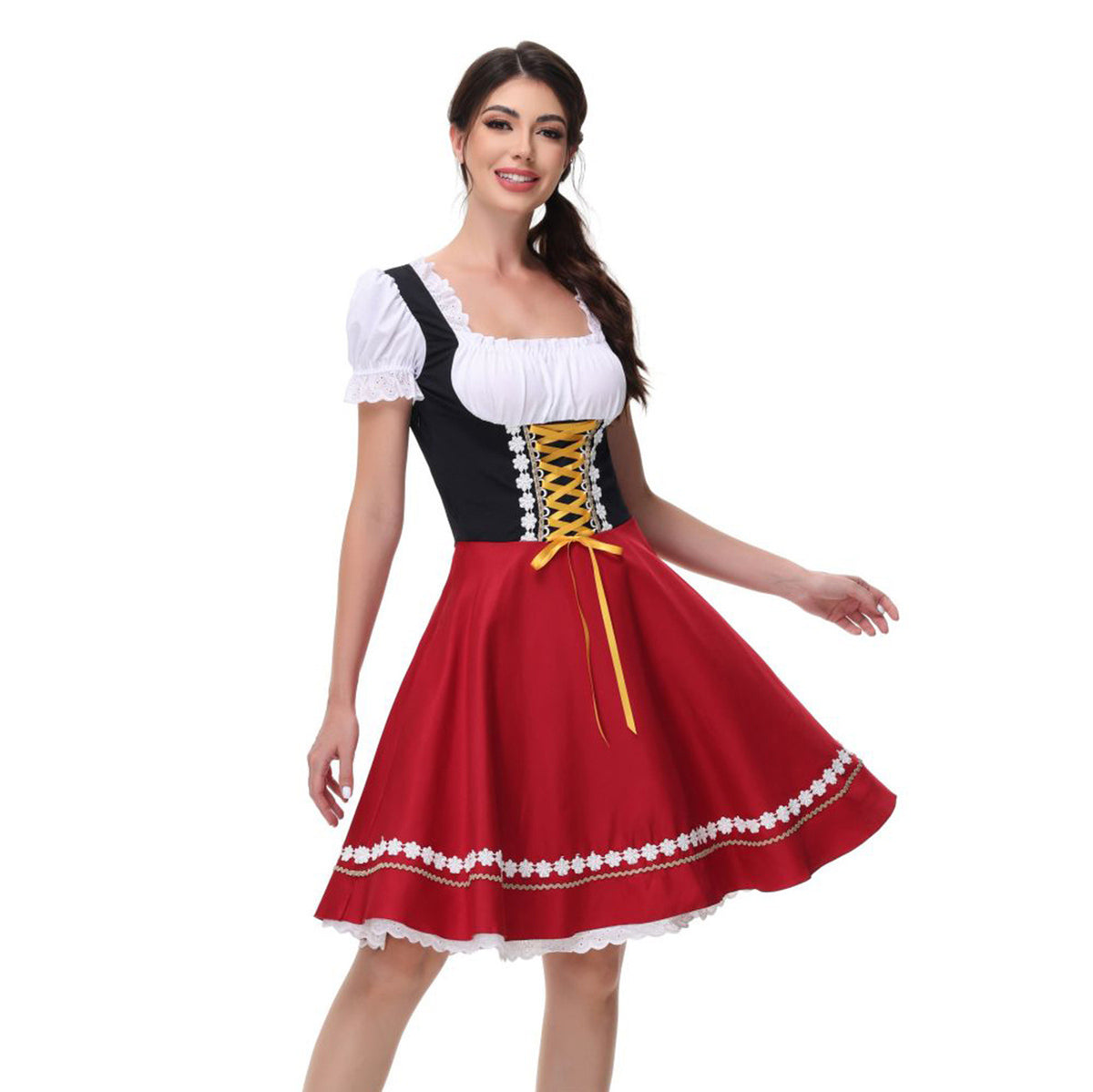 Beaded Heart Beer Girl Bodysuit Costume