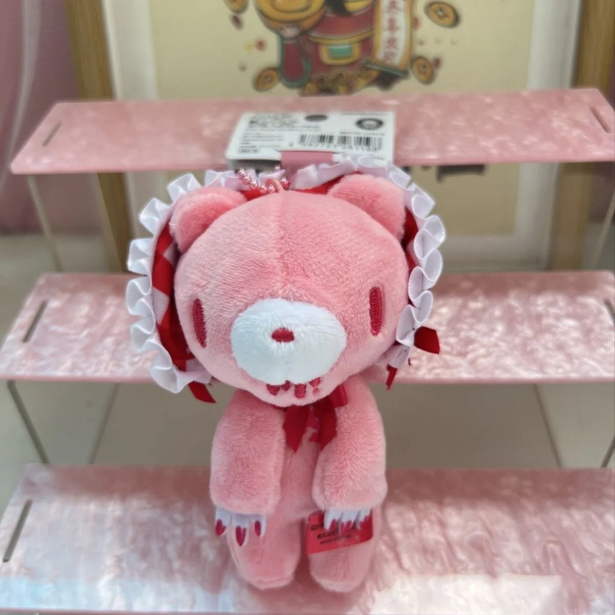 Gothic Bloody Bear Plush Bag Charm Keychain