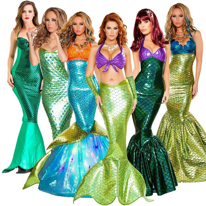 Mermaid Princess Strapless Maxi Dress Costume